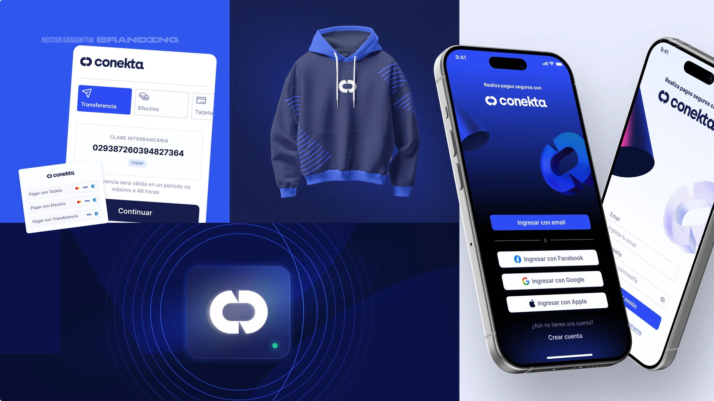 Selected applications from the broader Conekta brand project.